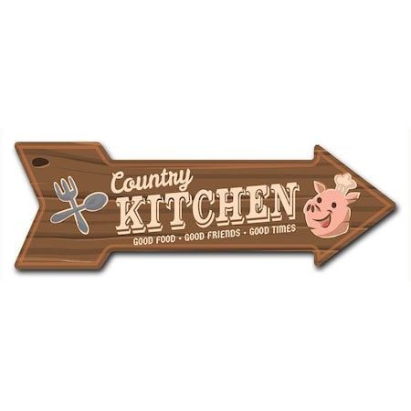 Country Kitchen Arrow Decal Funny Home Decor 36in Wide